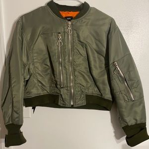Cropped Bomber Jacket